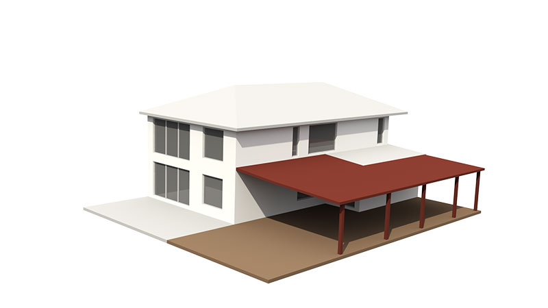 Low level deck and Patio roof