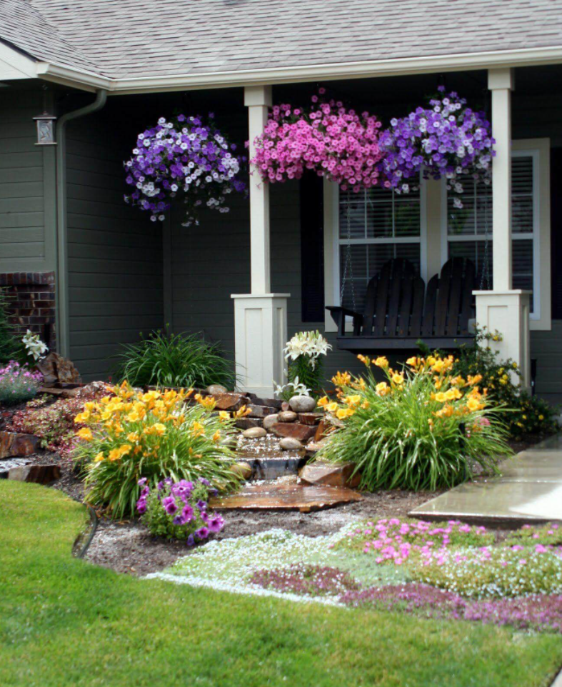 front patio flowers