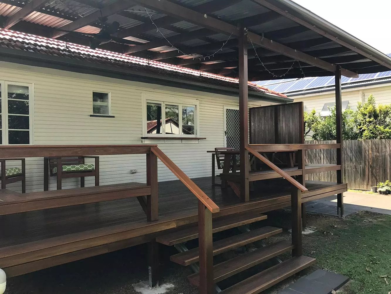 Traditional Pergola Roof and Timber Deck Project Deking Decks