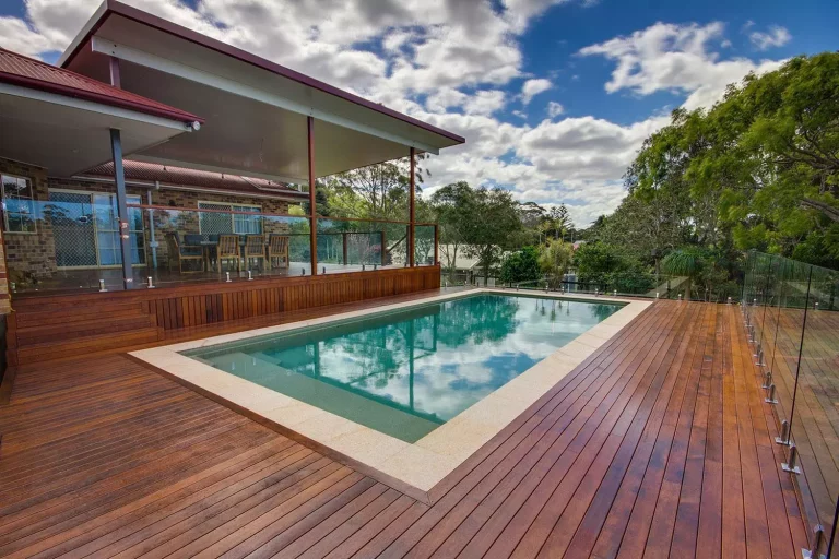 Pool Decking & Flyover Patio Roof