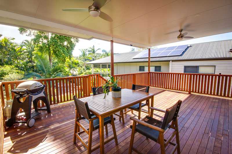 Treated timber frame with Merbau hardwood decking boards