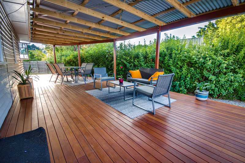 Outdoor deck for family